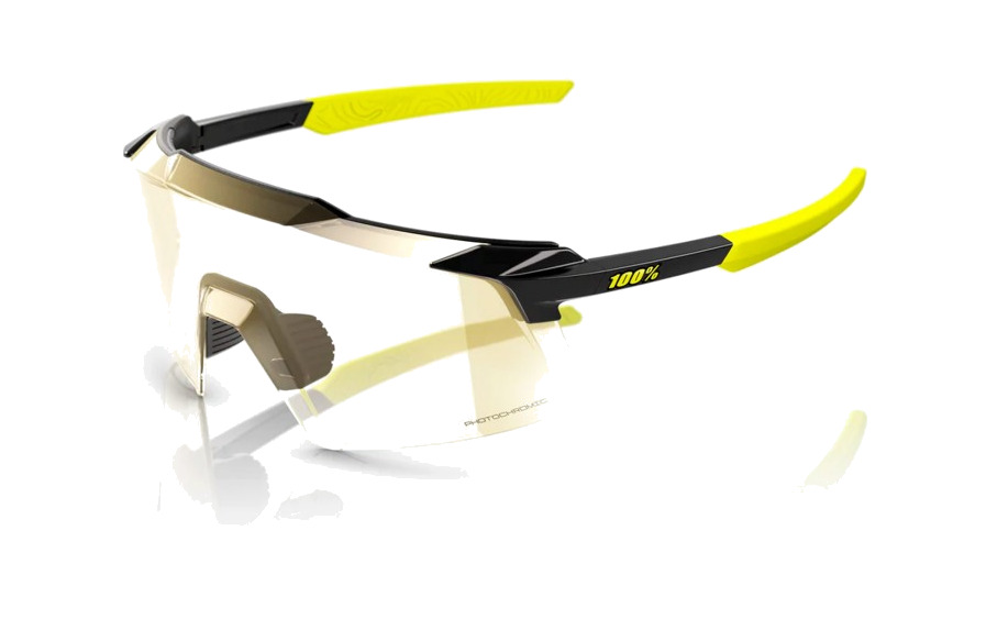 gafas bicicleta ciclismo deporte aerocraft gloss metallic black gold mirror photochromic
