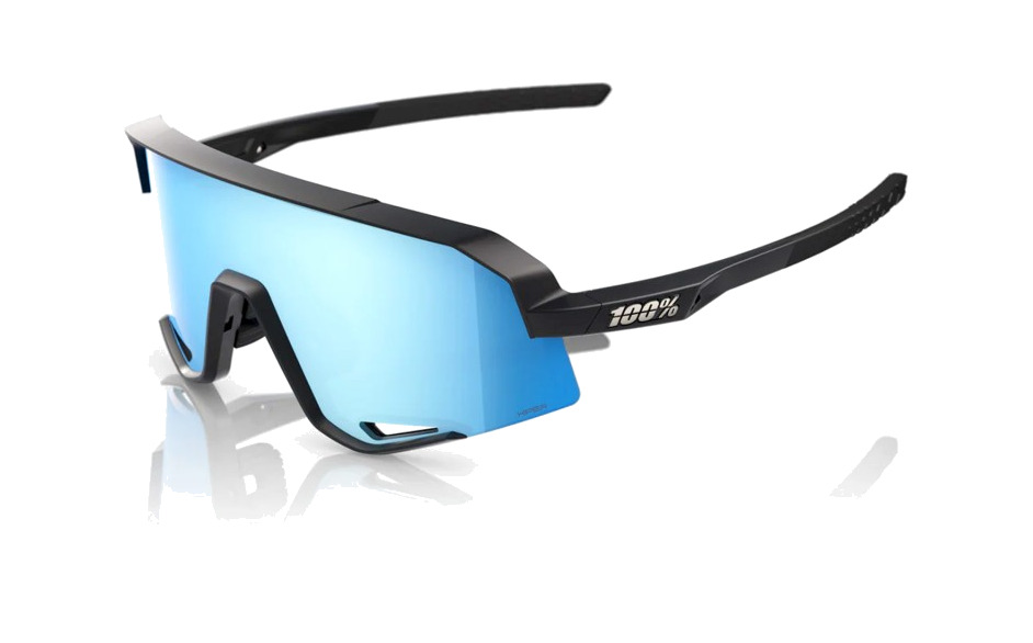 gafas bicicleta ciclismo deporte slendale matte black  hiper blue multilayer mirror