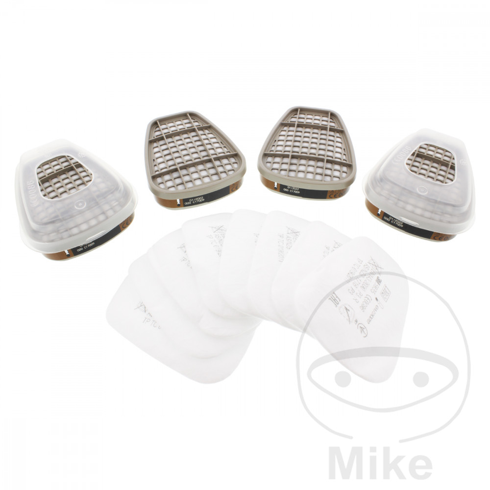 kit filtros para máscaras de trabajo 4x a2+ 8x p3+ 2x