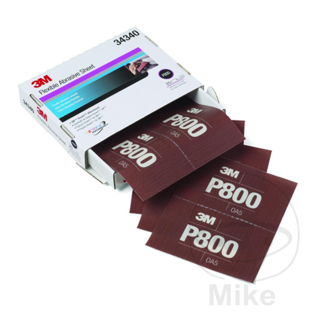 juego 25 tiras de papel de lija con almohadilla k800 140x171mm