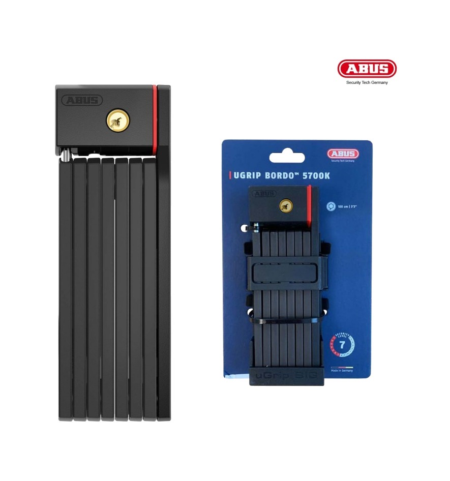 candado plegable con nivel de seguridad bordo big ugrip 5700k/100 sh level 7