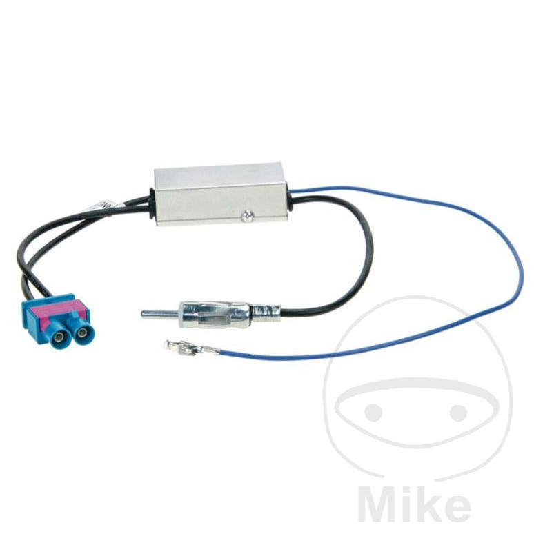 adaptador de antena con alimentación fantasma din-2x fakra