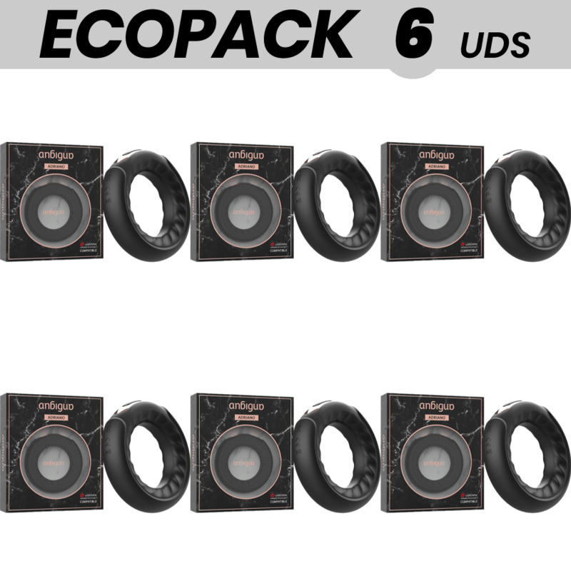 pack de 6 anillos vibradores compatibles con control remoto ecopack-adriano-watchme
