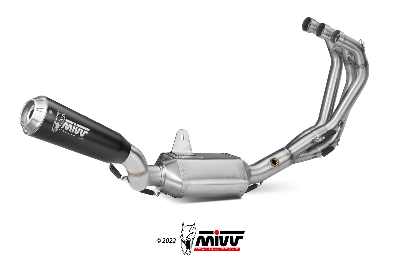escape moto completo posicion standard sport full system 3x1 x-m1 black inox