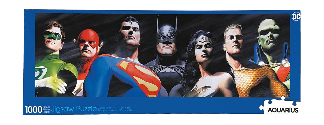 puzle de 1000 peces dc comics liga de la justicia 30x91 cm