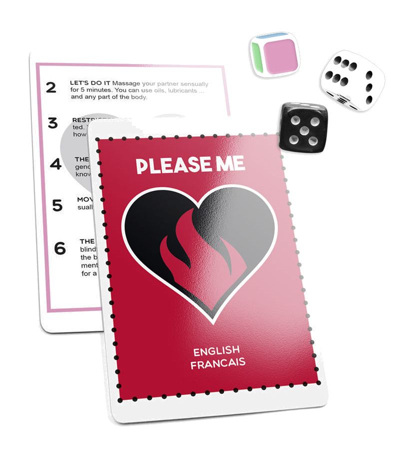 juego erótico de cartas y 3 dados please-me-play