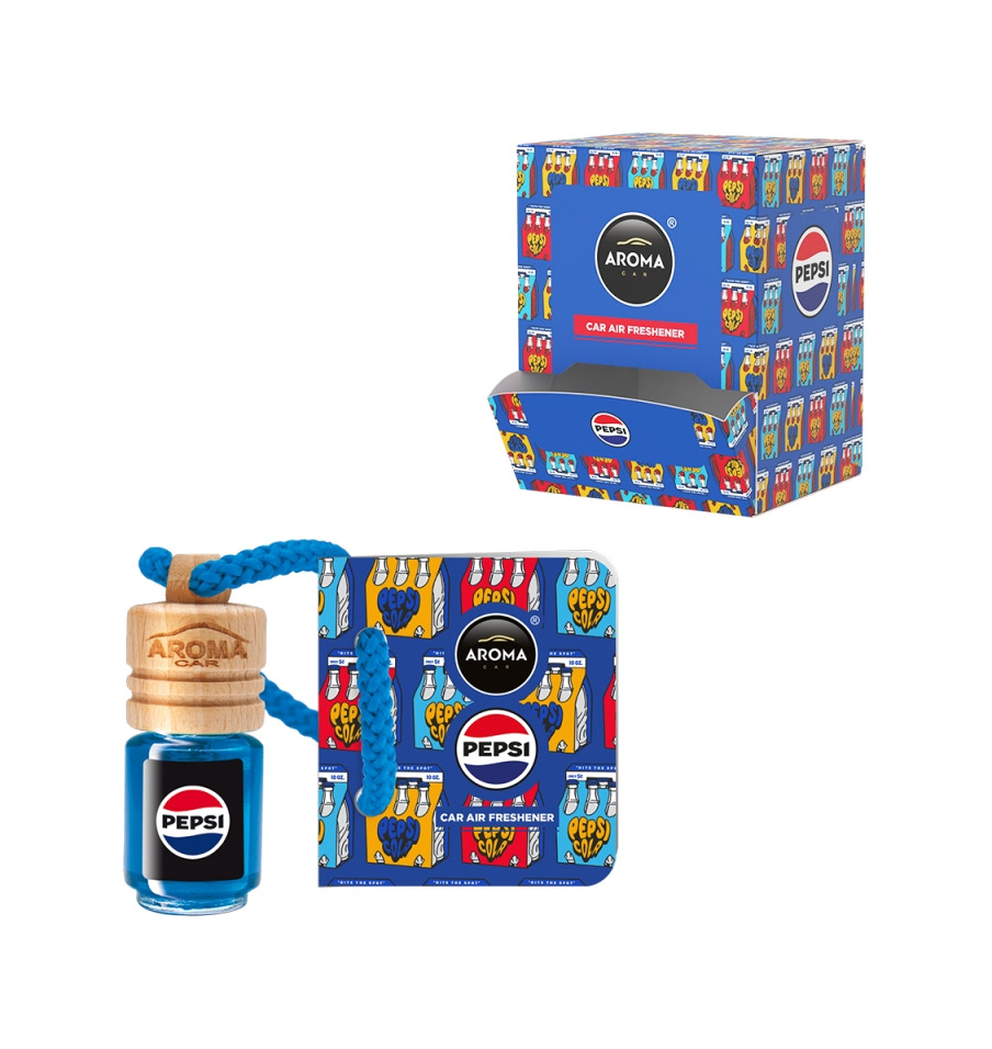 ambientador de coche aroma car pepsi small wood 4,5 ml 60 unidades