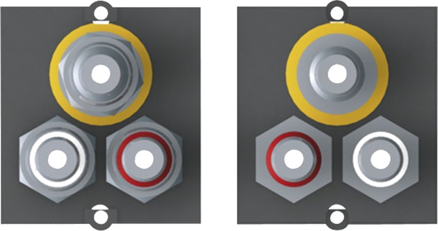 módulo de conexión de vídeo y audio para panel de mesa custom-module-917.026 3x-rca