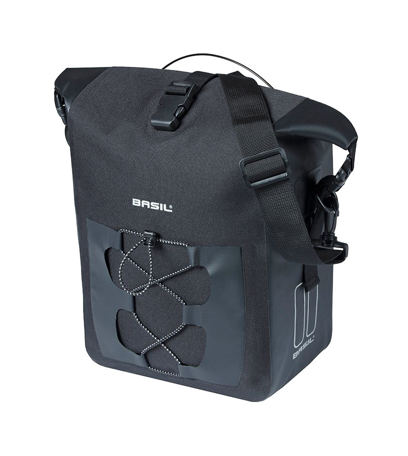 bolsa impermeable para bicicleta con sistema poliéster navigator m 14l (24x14x34 cm) mik