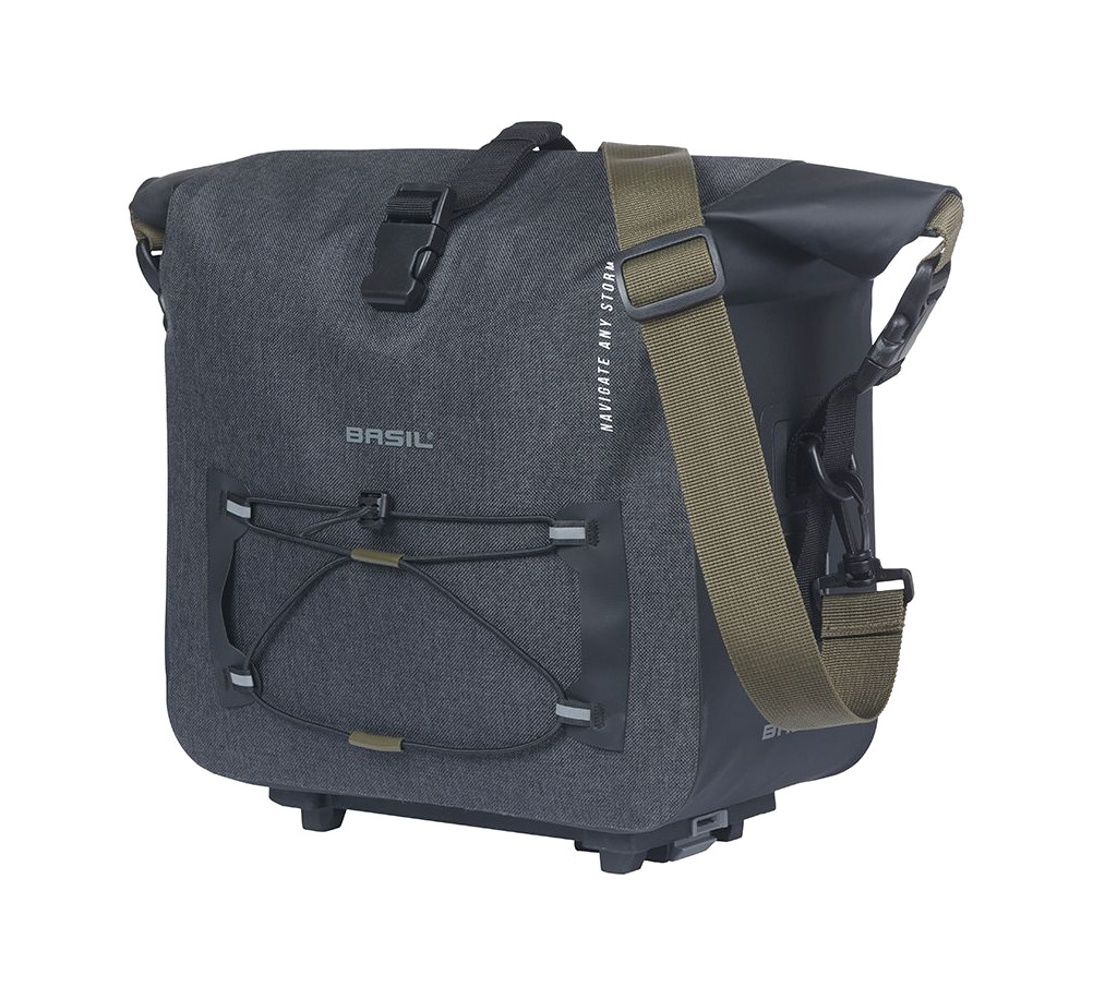 bolsa impermeable para bicicleta con placa poliéster navigator storm 13l (24x14x34 cm) mik