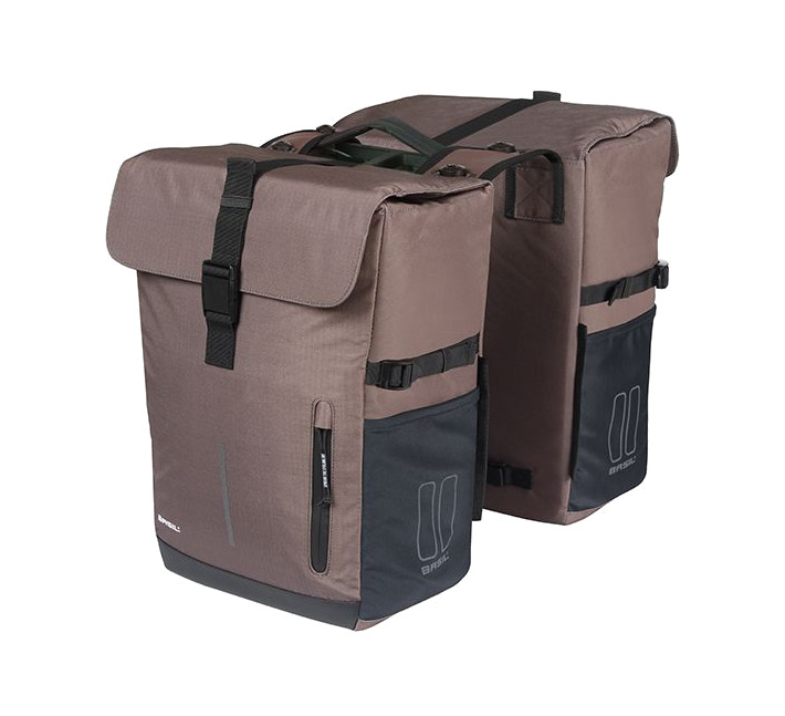 alforjas traseras para bicicleta con placa poliéster move 30l (27x16x38 cm) mik 2.0