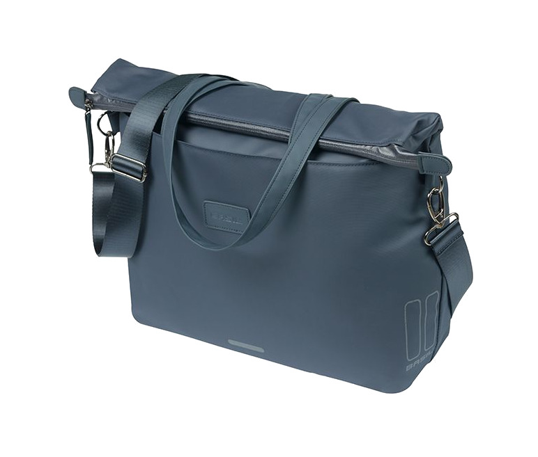 bolsa para bicicleta con ganchos poliéster impermeable manhattan 12l marino (38x12x30 cm) commuter hook-on