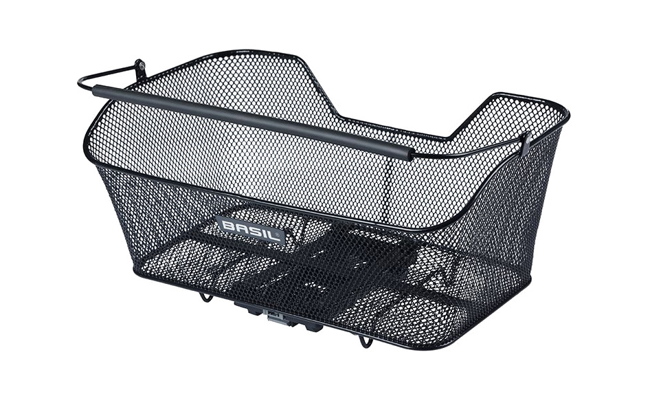 cesta trasera para bicicleta con placa acero base xl (44x23.5x17.5 cm) mik