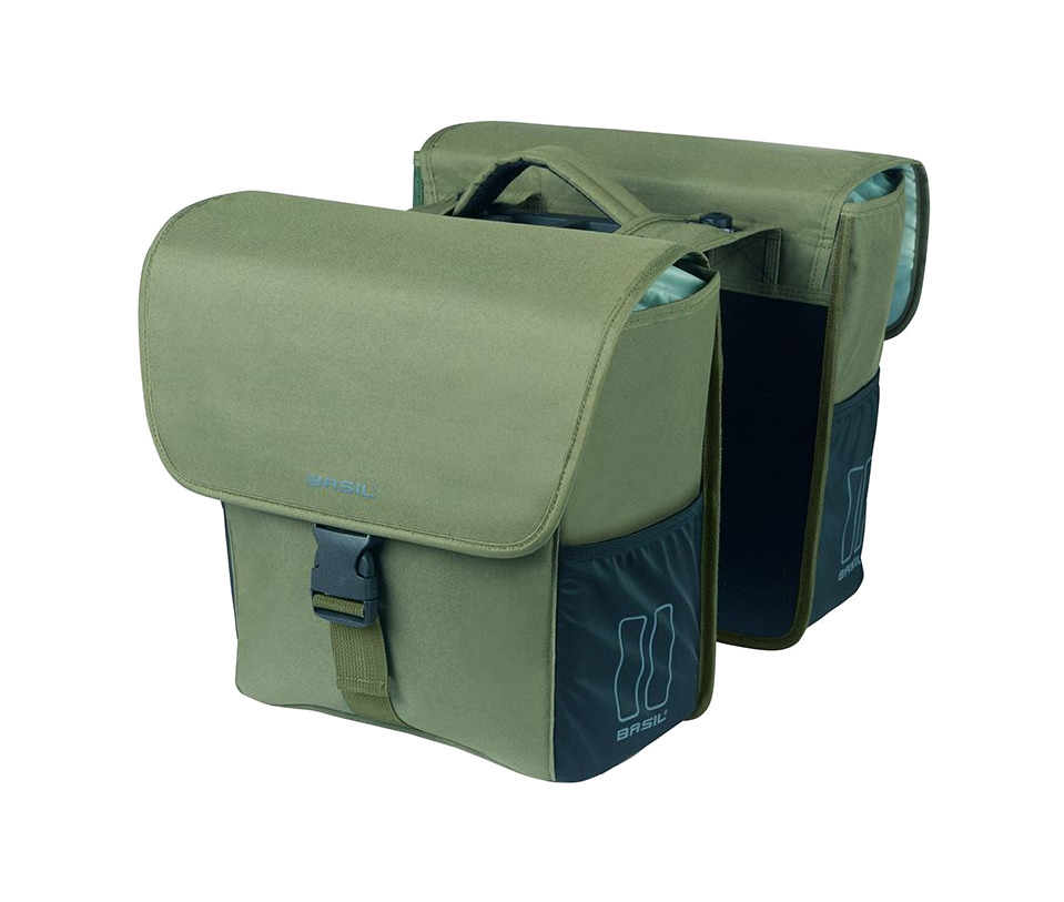 alforjas traseras para bicicleta con placa poliéster go 32l (29x15x34 cm) mik 2.0