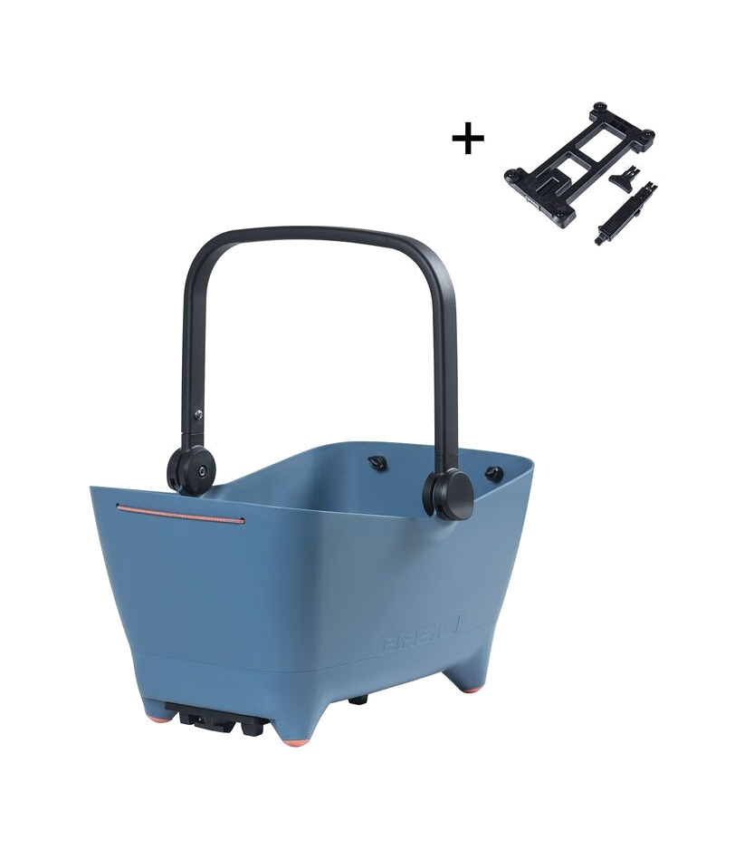 cesta de plástico para transporte de perros en bicicleta con placa buddy 32l (22x37x22 cm) mik 2.0