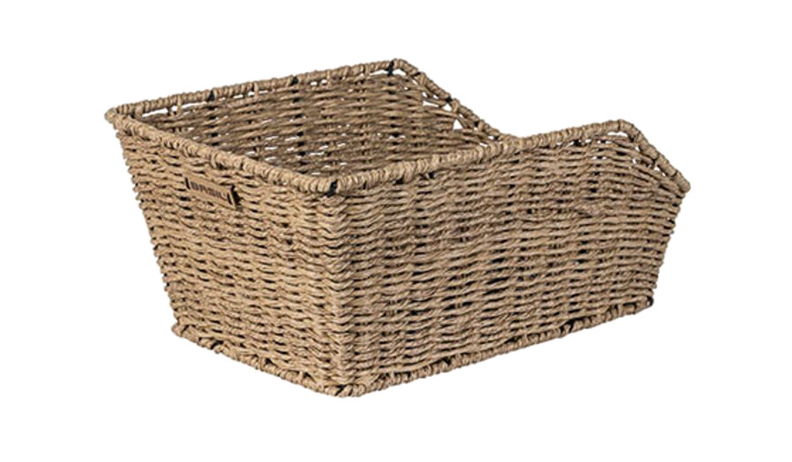 cesta trasera de mimbre para bicicleta compatible con sistema cento rattan look wsl (40x25x15 cm)