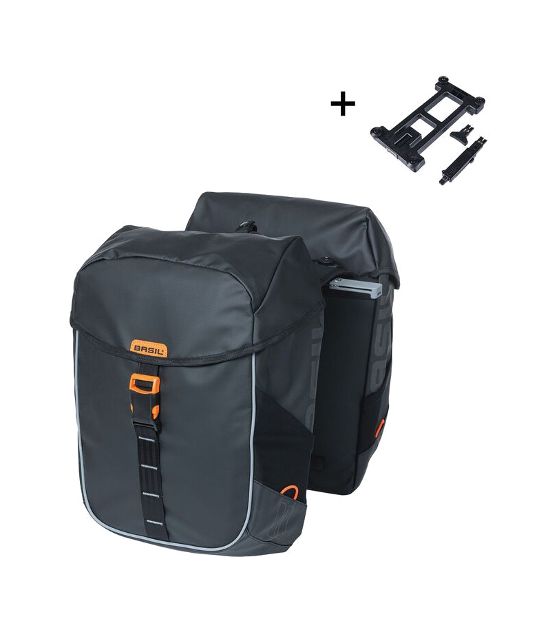 alforjas traseras impermeables para bicicleta con sistema miles tarpaulin 34l c/ref (13x25x37 cm) mik 2.0