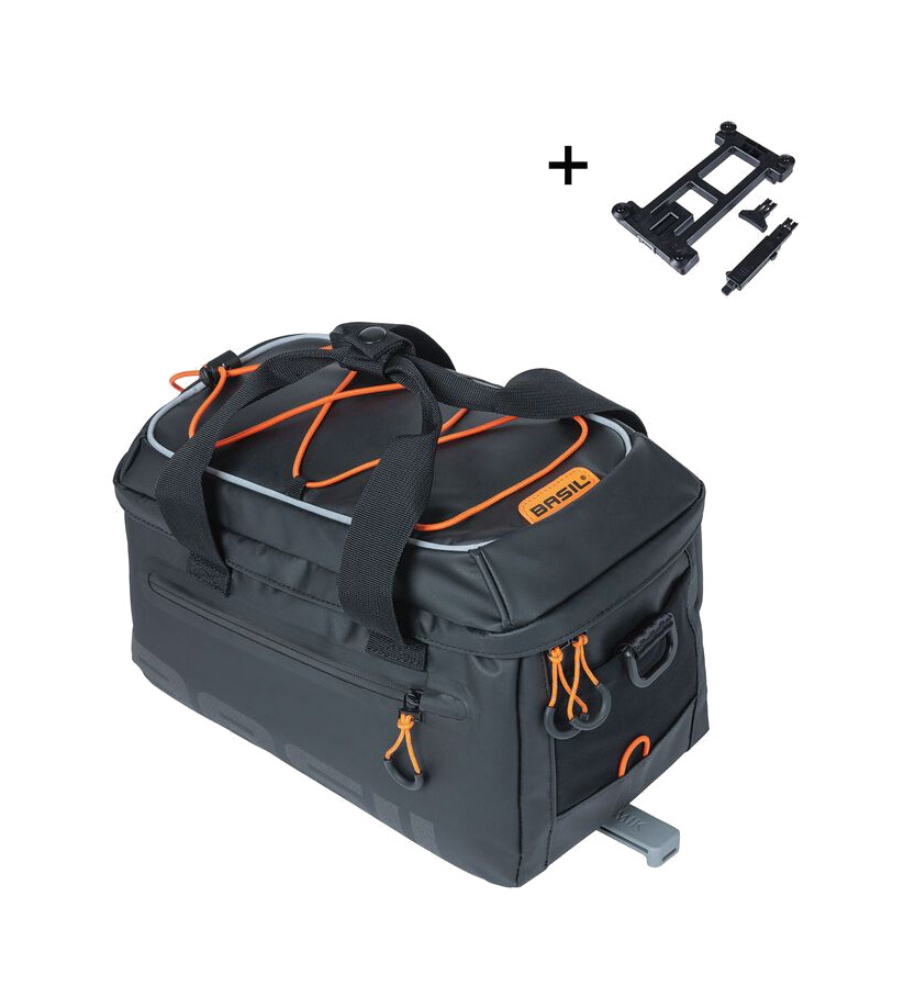 bolsa impermeable para portabultos de bicicleta con sistema 7l (30x19x16 cm) mik 2.0