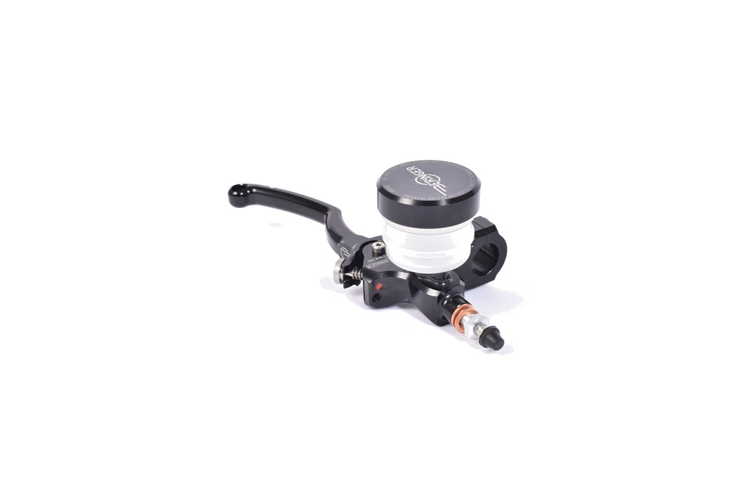 bomba de freno clásica con depósito acoplado y maneta tipo a ø20,5mm - 16cm axial