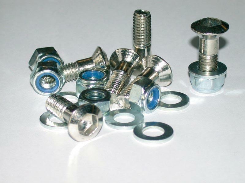 kit pernos + tuercas + arandelas cabeza avellanada  m8x1 00x30 mm