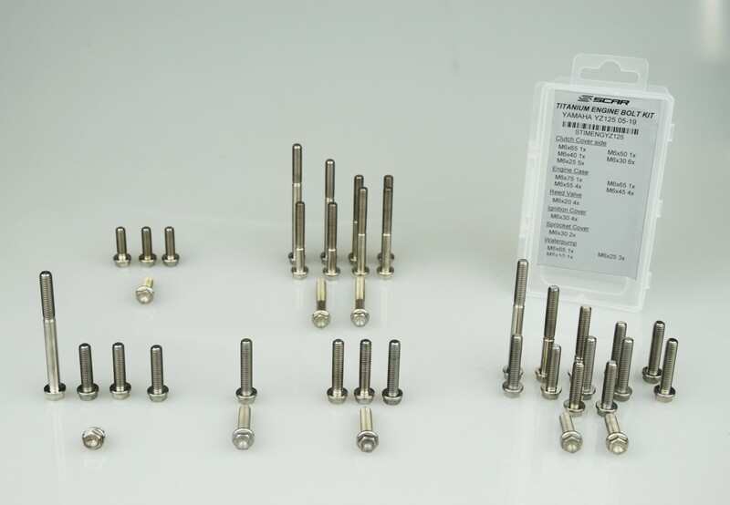 kit de tornillos de titanio para motor