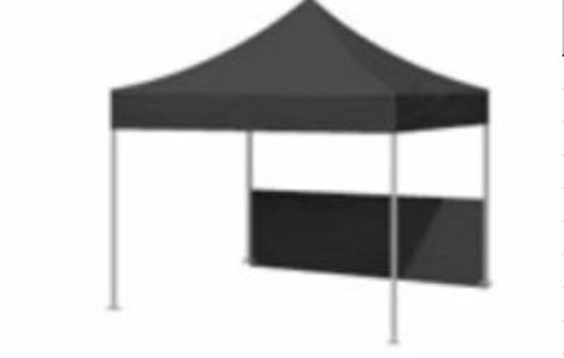 pared media altura para carpa 3m x 3m