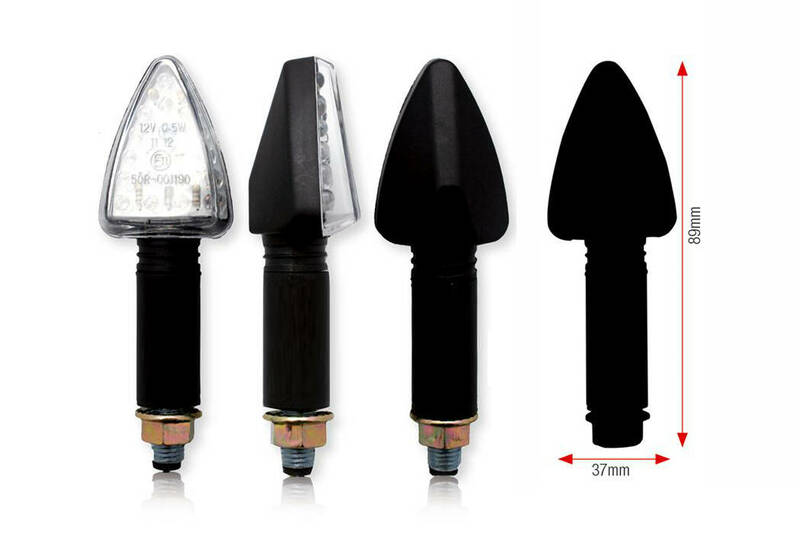 intermitentes universales homologados tri led 37x89 mm