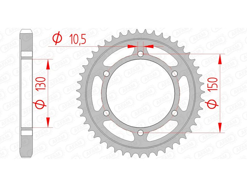 AFAM Pignone In Acciaio Standard 28400-530 Per Cagiva, Kawasaki E Suzuki