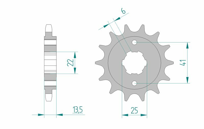 AFAM Piñón acero estándar 20506 525 compatible con HONDA XL 600 V TRANSALP (PD06 - Imagen 1 de 1