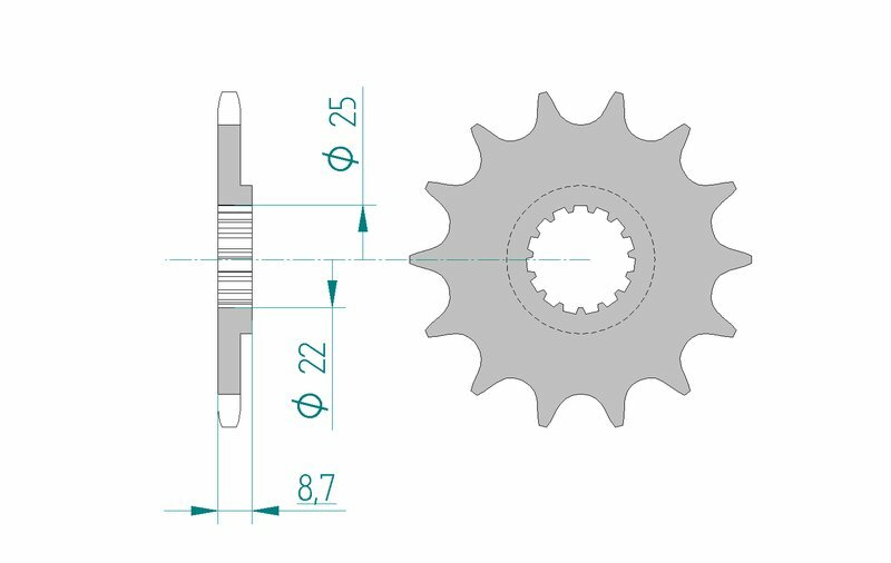 AFAM Pignon acier standard 73301 520 - Afbeelding 1 van 1