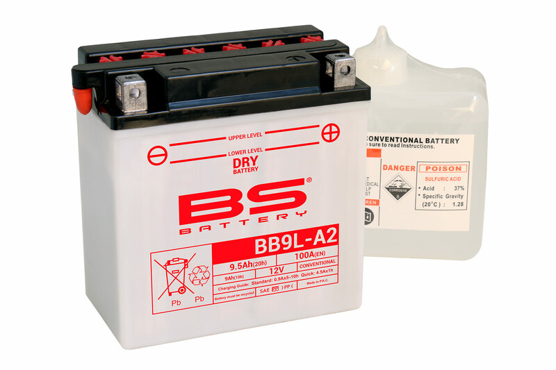 BS BATTERY Batterie haute performance + pack BB9L A2 - Afbeelding 1 van 1