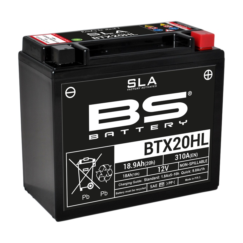 BS BATTERY Batteria esente da manutenzione + pacco BTX20HL - Afbeelding 1 van 1