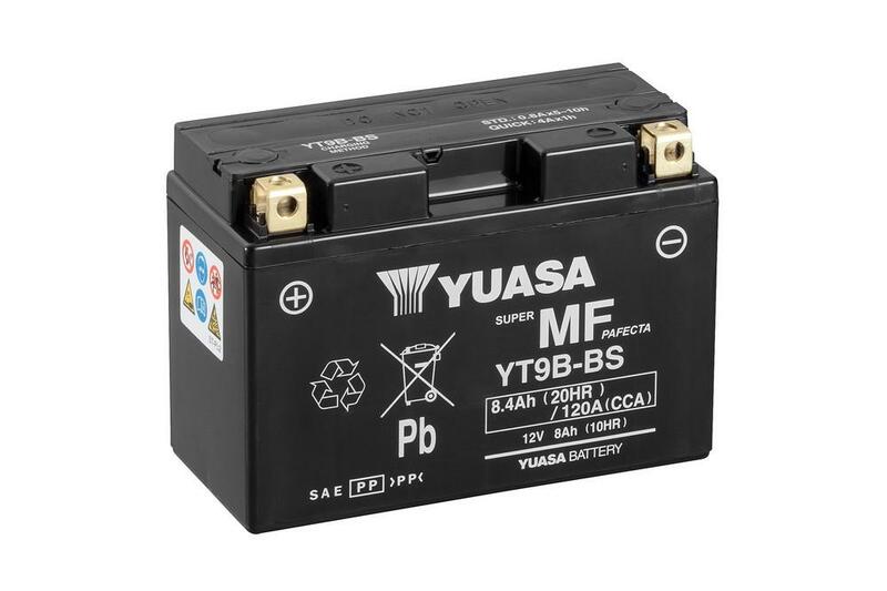 Akumulator motocyklowy YUASA z elektrolitem YT9B--BS COMBIPACK - Zdjęcie 1 z 1