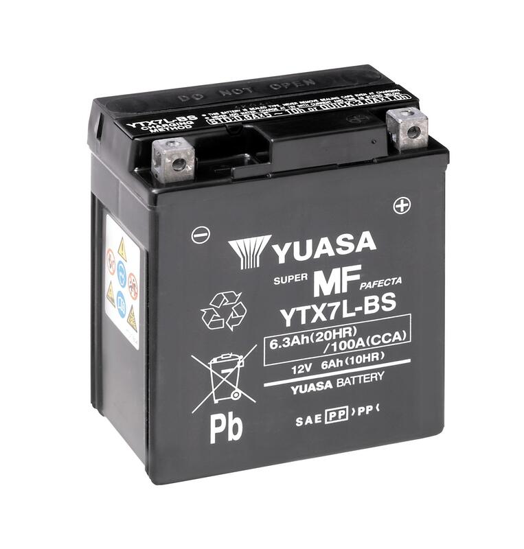 YUASA Motorradbatterie mit Elektrolyt YTX7L--BS COMBIPACK - Bild 1 von 1