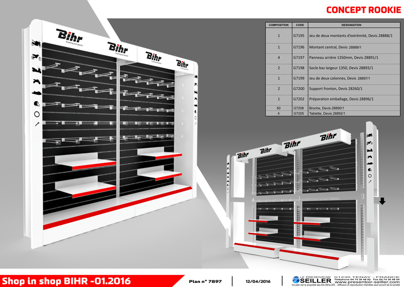 estante para expositor shop-in-shop concept