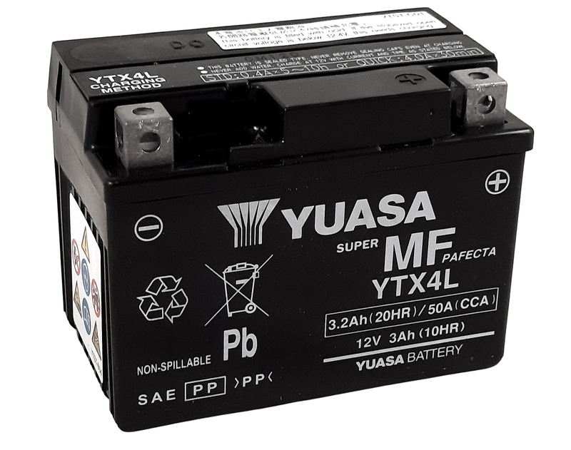 YUASA Bezobsługowa aktywowana bateria YTX4L - Zdjęcie 1 z 1