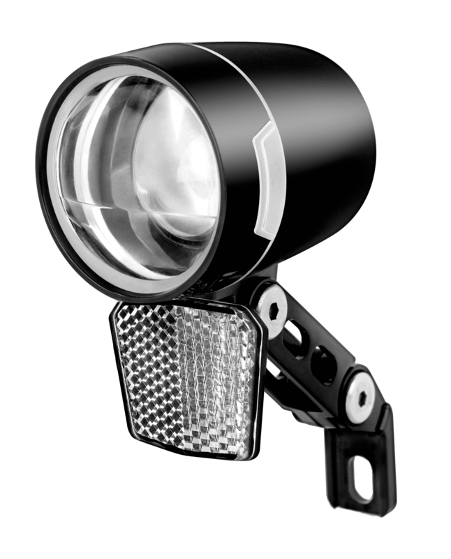 luz delantera bicicleta led con reflector 100 lux 6v 2