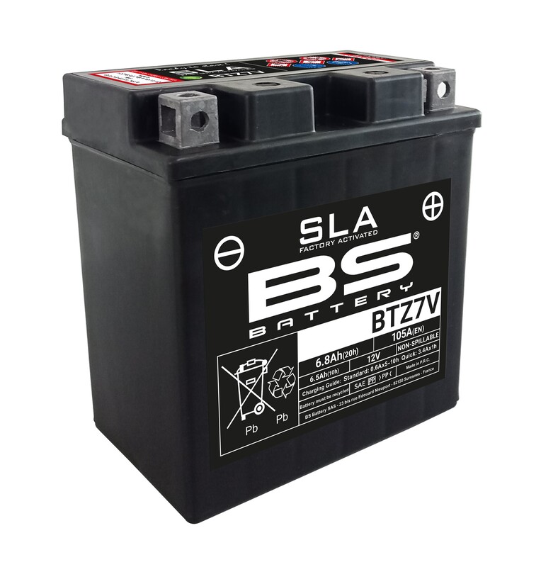 BS BATTERY Batterie SLA BTZ7V (FA) YTZ7V - Afbeelding 1 van 1