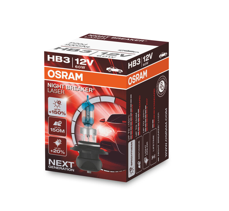 OSRAM Bombilla halogena NIGHT BREAKER LASER HB3 12V/60W - X1 - Imagen 1 de 1