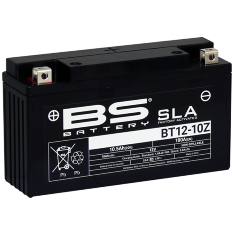 batería sla bt12-10z (fa) yt12-10z | 12v 10.5ah | sin mantenimiento | sellada | bs battery