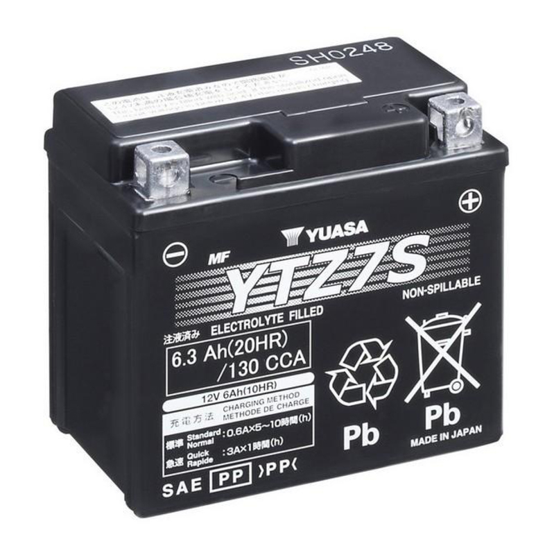batería sin mantenimiento activada de fábrica ytz7v fa