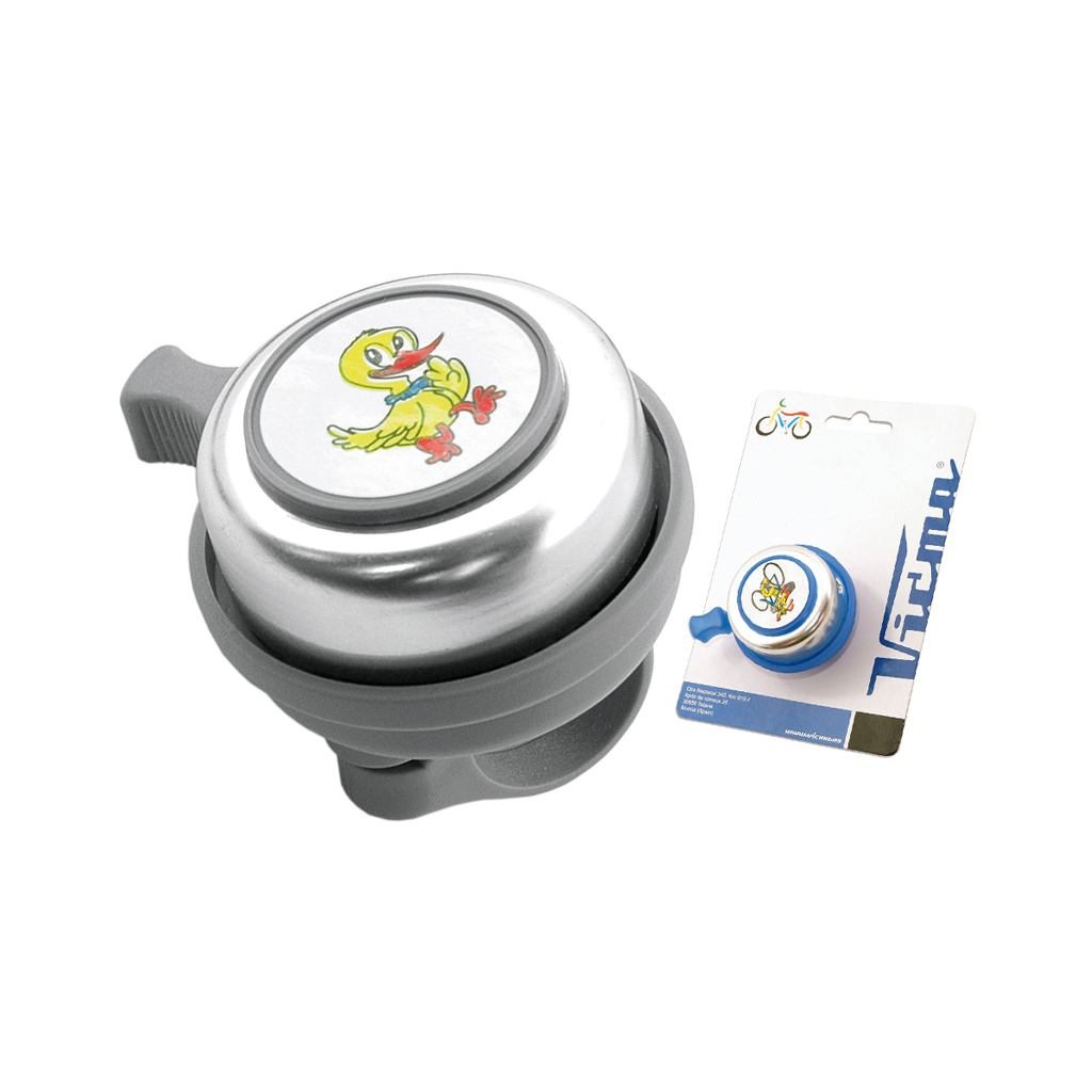 timbre pito claxon bici bicicleta rin-rin clásico de aluminio de 45mm en color plata para niños y adultos - v bike