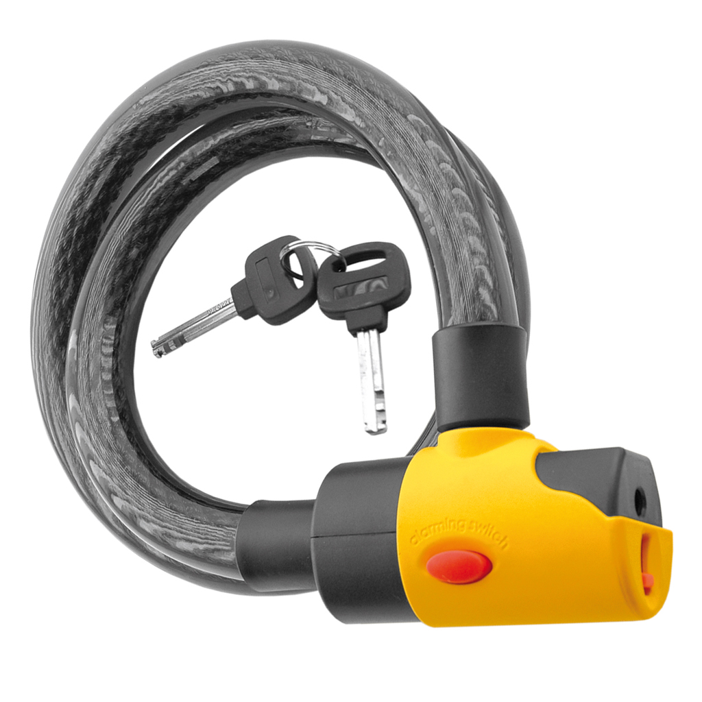 candado con alarma acústica de cable de acero ø16mm 100cm