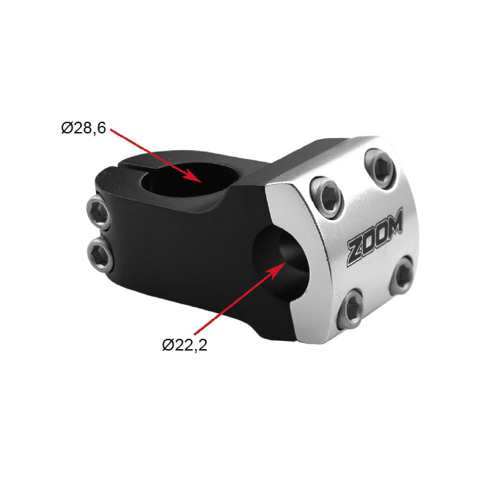 potencia manillar orion de aluminio para bicicleta bmx - color negro