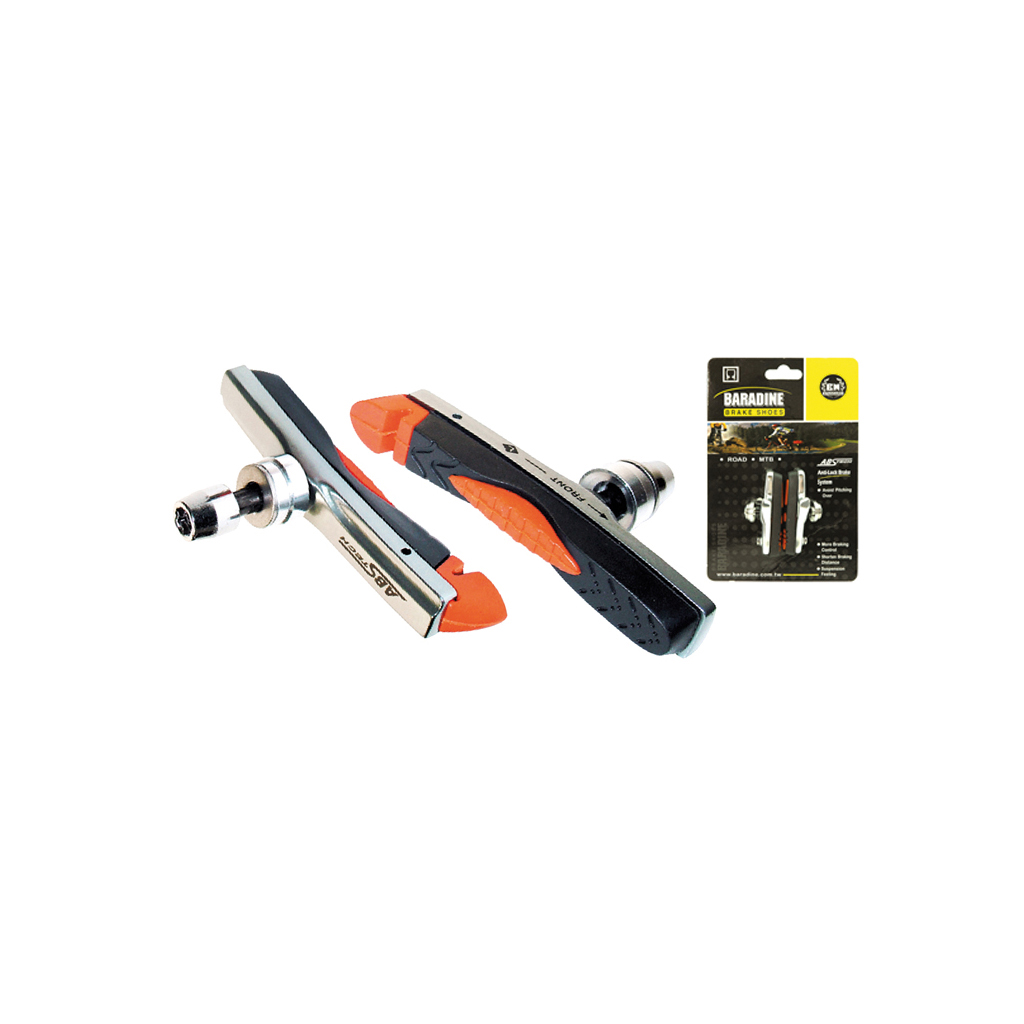 zapatas de freno abs para bicicleta mtb/city/trekking - compatible con shimano - 2 piezas