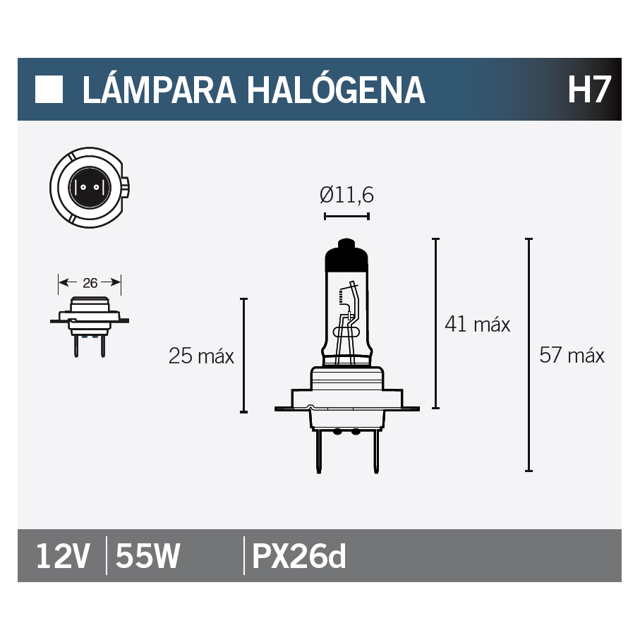 V PARTS LAMPADINA HALOGENA H7 - Afbeelding 1 van 1