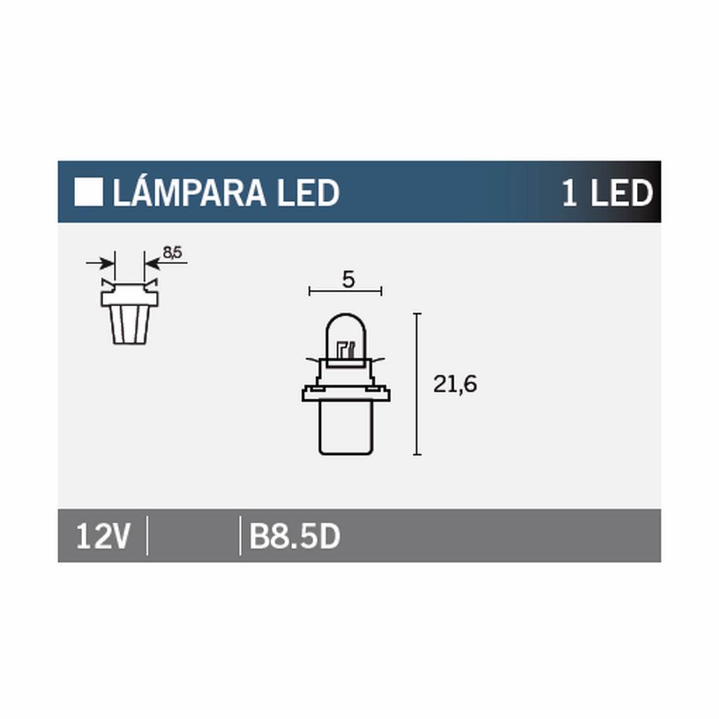 lámpara bombilla 1led b8 5d