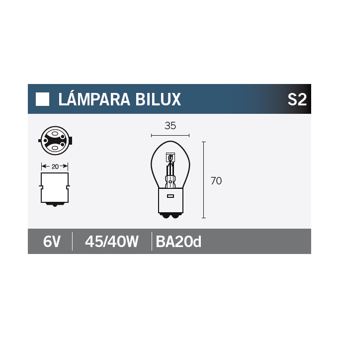bombilla 12v45/40w