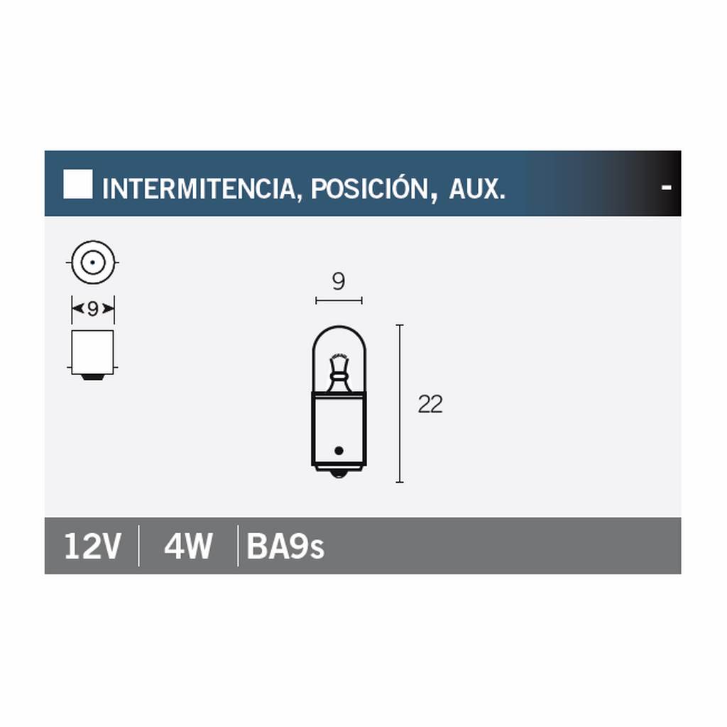 lámpara bombilla posicion 12v4w