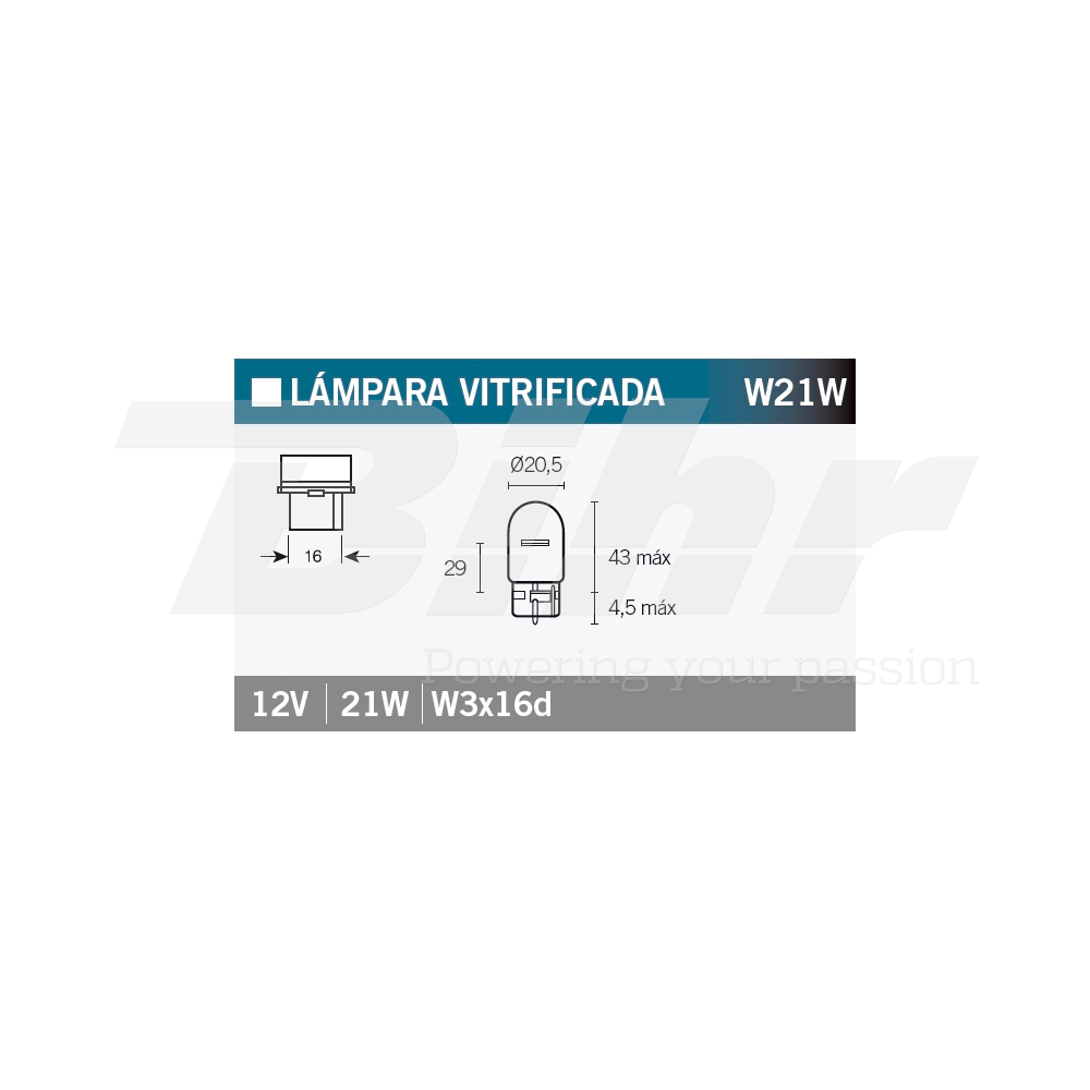 V PARTS Schachtel mit 10 Glühlampen 12V21W - Bild 1 von 1